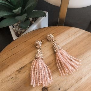 BaubleBar Pink Tassel Earrings